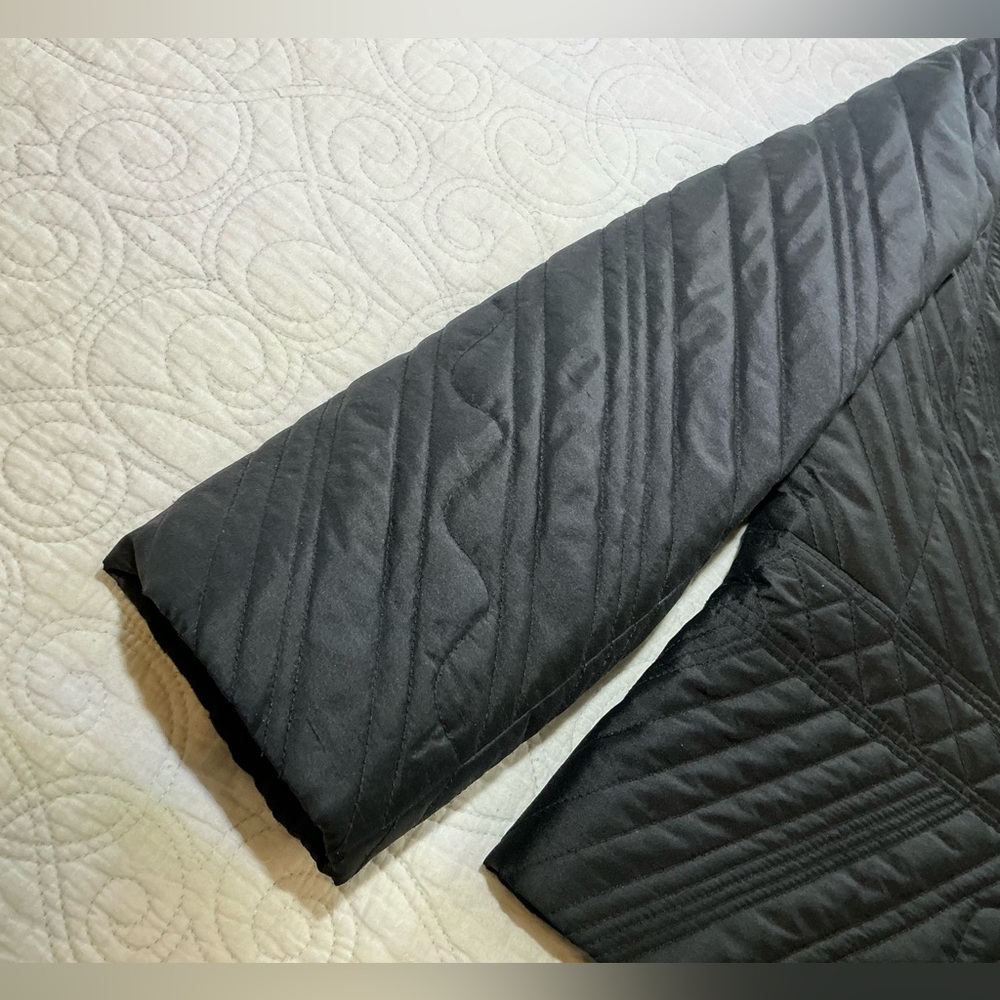 Linda Allred by Ellen Tracy black quilted jacket women’s size 14 - Picture 6 of 9